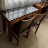 Conjunto Mesa Extensível Top Vidro Preto