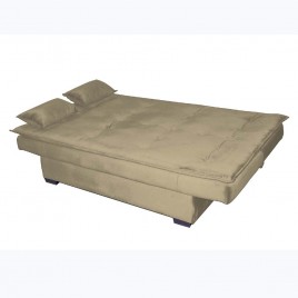 Sof&aacute;-Cama Casal 3 Lugares Esmeralda Veludo