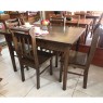 Conjunto de Mesa Verão 1,20m Tampo de Madeira com 4 Cadeiras