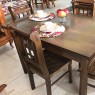 Conjunto de Mesa Verão 1,20m Tampo de Madeira com 4 Cadeiras