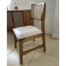 Conjunto de Mesa Extensível 1,00-1,50m Paris Vidro Off White com 4 Cadeiras Palhinha