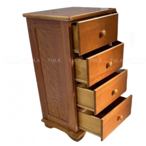 Mesa de Cabeceira Madeira 4 Gavetas Amsterdam