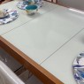 Conjunto de Mesa de Madeira Extensível 1,20-1,65m Off White com 4 Cadeiras Helena