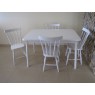 Conjunto de Mesa em Madeira Brisamar 1,10m com 4 Cadeiras Laca Branca