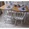 Conjunto de Mesa em Madeira Brisamar 1,10m com 4 Cadeiras Laca Branca/Mel